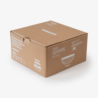 Borosilicate Glass Mixing Bowl Set - Diamond Blue