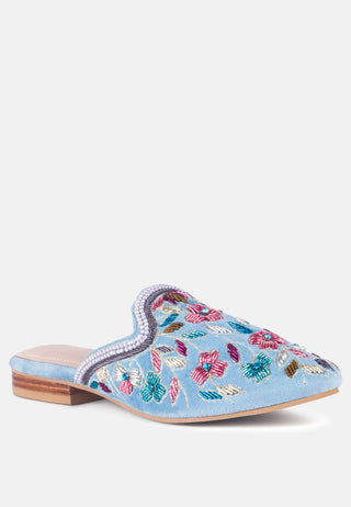 Marcella Embroidered Mules