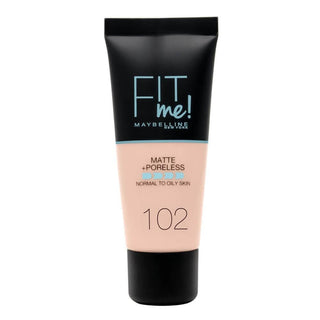Maybelline Fit Me Matte+Poreless Foundation No:102 Fair Ivory 30ml - By Baano
