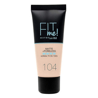 Maybelline Fit Me Matte+Poreless Foundation No:104 Soft Ivory 30ml - By Baano