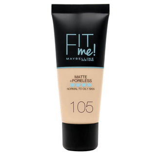 Maybelline Fit Me Matte+Poreless Foundation No:105 Natural Ivory 30ml - By Baano
