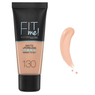 Maybelline Fit Me Matte+Poreless Foundation No:130 Buff Beige 30ml -2 Pack - By Baano
