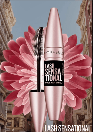 Maybelline New York Lash Sensational Intense Black Mascara with Fan Effect - Extra Black - By Baano