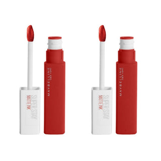 Maybelline New York Super Stay Matte Ink Liquid Matte Lipstick - 118 Dancer Tile Red -2 Pack - By Baano