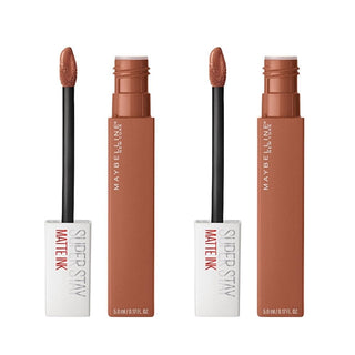 Maybelline New York Super Stay Matte Ink Liquid Matte Lipstick - 75 Fighter Brown -2 Pack Chivela