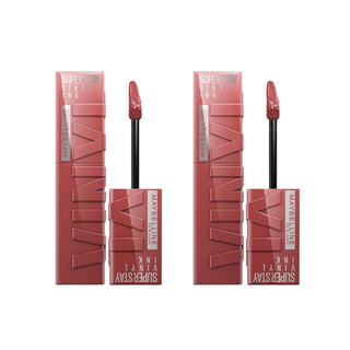 Maybelline New York Super Stay Vinyl Ink Long Lasting Liquid Gloss Lipstick - 115 Peppy -2 Pack Chivela