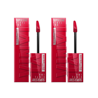 Maybelline New York Super Stay Vinyl Ink Long Lasting Liquid Gloss Lipstick - 50 Wicked -2 Pack Chivela