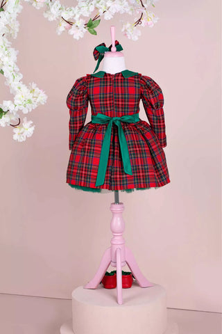 Merry Scottish Christmas Dress Set - By Baano