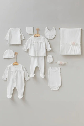 Mila White Newborn Coming Home Set (11 Pcs)