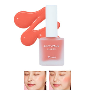 Missha Moisturizing Liquid Blush 9g for a Natural Look APIEU Juicy-Pang Water Blusher (CR01) - By Baano