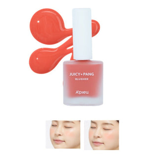 Missha Moisturizing Liquid Blush 9g for a Natural Look APIEU Juicy-Pang Water Blusher (CR02) - By Baano