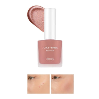 Missha Shimmering Rose Dust Liquid Blush - Apieu Juicy Pang Blusher Rose Dust with Glossy Finish (SPK01) - By Baano