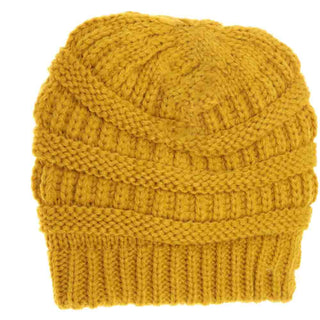 Kids Solid Fuzzy Lined C.C Beanie