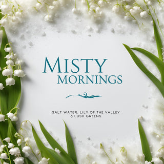 Misty Mornings (7.5oz Single Wick) - Notes: Salt Water, Morning Dew, Lily of the Valley & Lush Greens - By Baano