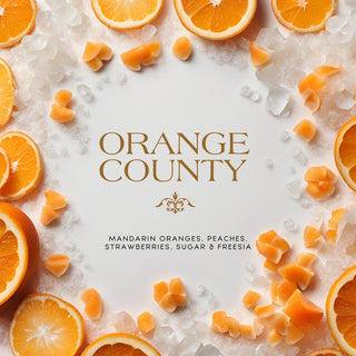 Orange County (15oz Double Wick) - Notes: Mandarin Oranges, Peaches, Strawberries, Citron & Sugar, Freesia - By Baano