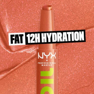 NYX Professional Makeup Fat Oil Slick Click Gloss Lip Balm - 11 In a Mood-Wine - By Baano
