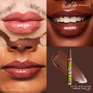 NYX Professional Makeup Fat Oil Slick Click Gloss Lip Balm - 12 Trending Topic Chivela