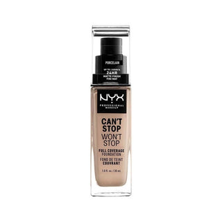 NYX Professional Makeup Foundation - Can't Stop Won't Stop Full Coverage Foundation 03 Porcelain 30 ml Chivela