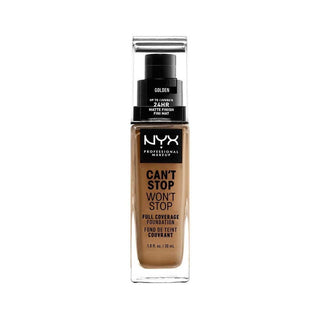 NYX Professional Makeup Foundation - Can't Stop Won't Stop Full Coverage Foundation 13 Golden 30 Ml - By Baano