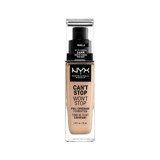NYX Professional Makeup Foundation - Can't Stop Won't Stop Full Coverage Foundation 6.5 Nude 30 ml - By Baano