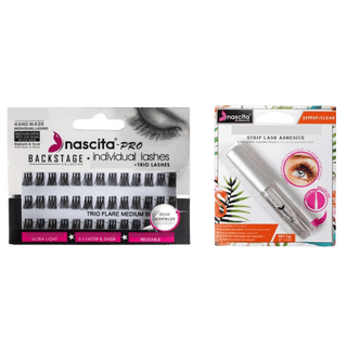 Nascita False Eyelash Trio - Medium +Nascita Transparent False Eyelash Adhesive 5gr - 08 Chivela