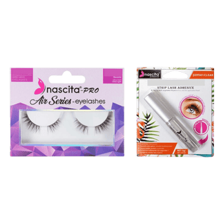 Nascita False Eyelashes - Air Series -123 + Nascita Transparent False Eyelash Adhesive 5gr - 08 - By Baano