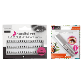 Nascita False Eyelashes Backstage Collection - 99 + Nascita Transparent False Eyelash Adhesive 5gr - 08 - By Baano