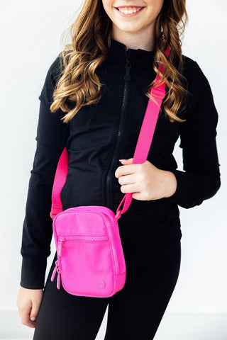 Neon Pink Crossbody Bag