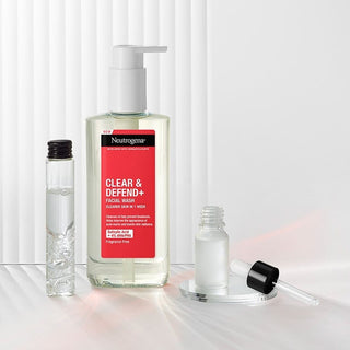 Neutrogena Clear & Defend+ Facial Wash with AHA/BHA/PHA 200ml / 6.8 fl oz Chivela