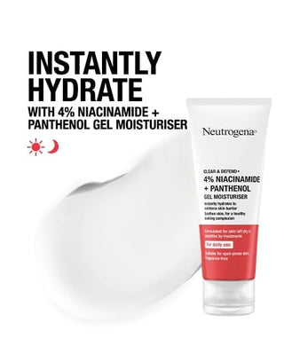 Neutrogena Clear & Defend+ Gel Moisturiser with Niacinamide & Panthenol 50ml / 1.7 fl oz Chivela