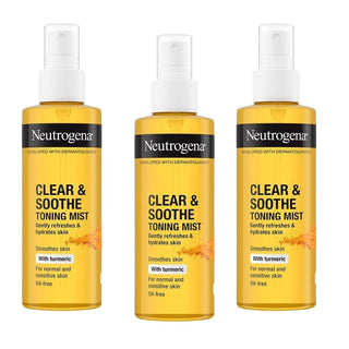 Neutrogena Clear & Soothe Toning Face Mist 125ml / 4.2 fl oz 3 Pack - By Baano