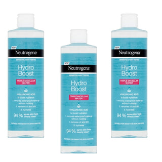 Neutrogena Hydro Boost Triple Micellar Water 400ml / 13.5 fl oz 3 Pack Chivela