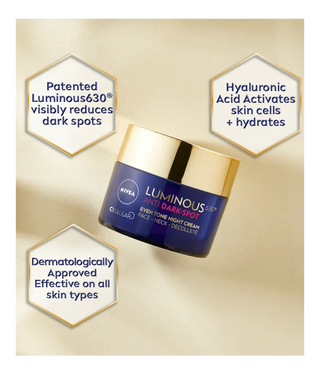 Nivea Luminous 630 Anti Dark Spot Night Cream 50ml / 1.7 fl oz - 2 Pack Chivela