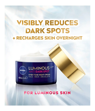 Nivea Luminous 630 Anti Dark Spot Night Cream  50ml / 1.7 fl oz - 2 Pack Chivela