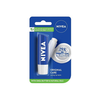 Nivea Original Care Lip Balm 24 Hour Moisturizing, Nourishing, Shea Butter 4.8 gr - By Baano
