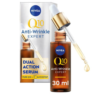 Nivea Q10 Anti-Wrinkle Expert Dual Action Anti-Glycation Serum 30 Ml / 1 Fl.Oz - 3 Pack Chivela