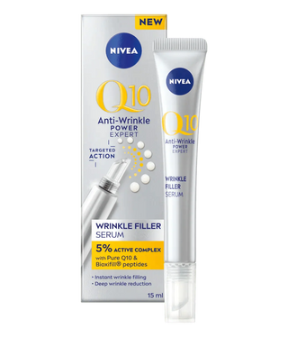 Nivea Q10 Anti-Wrinkle Power Wrinkle Filler Serum with Bioxifill Peptides 15ml / 0.5 fl oz Chivela