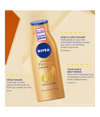 Nivea Q10 Gradual Tan Body Moisturiser Fair to Medium 200ml / 6.8 fl oz - 2 Pack - By Baano