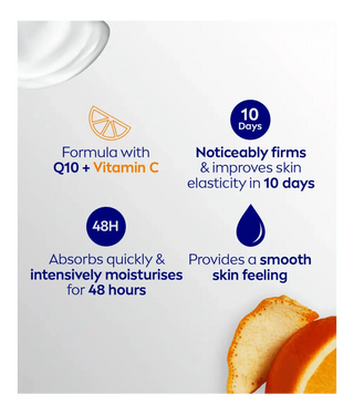 Nivea Q10 + Vitamin C Firming Body Lotion for Normal Skin 400ml / 13.5 fl oz Chivela