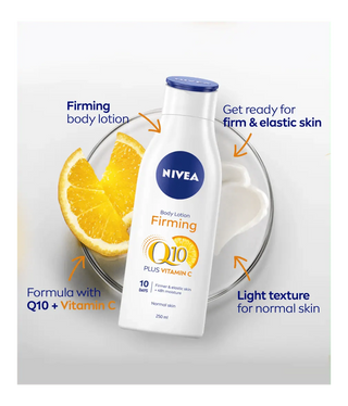 Nivea Q10 + Vitamin C Firming Body Lotion for Normal Skin 400ml / 13.5 fl oz Chivela