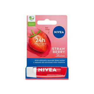 Nivea Strawberry Flavored Lip Balm 24 Hour Moisturizing, Nourishing 4.8 gr - By Baano
