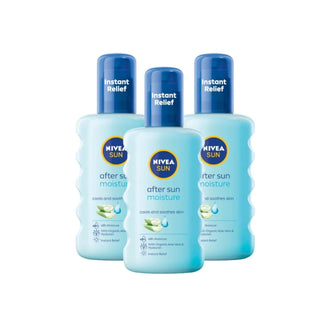 Nivea Sun Moisturising After Sun Spray with Aloe Vera 200ml / 6.8 fl.oz - 3 Pack - By Baano