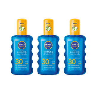 Nivea Sun Protect & Dry Touch Sun Cream Spray SPF30 200 ml / 6.8 fl.oz - 3 Pack Chivela