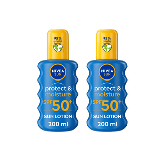 Nivea Sun Protect & Moisture Sun Cream Spray SPF50+ 200ml / 6.8 fl.oz - 2 Pack - By Baano