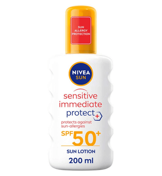 Nivea Sun Sensitive Immediate Protect Sun Cream Spray SPF50+ 200ml / 6.8 fl.oz - By Baano