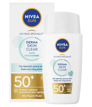 Nivea Sun UV Face Derma Blemish Control Anti-Blemish Complex Sun Fluid SPF50+ 40ml / 1.35 fl.oz - By Baano