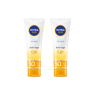 Nivea Sun UV Face Q10 Anti-Age Sun Cream SPF50 50ml / 1.7 fl oz - 2 Pack - By Baano