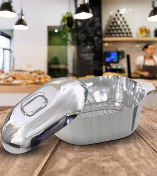 Oval Dutch Oven with Lid - 10 Quart (15 Inch) - By Baano