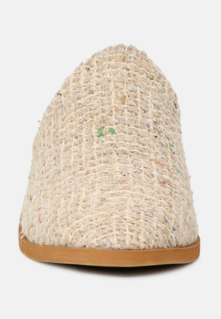 Palma Natural Stacked Heel Mules