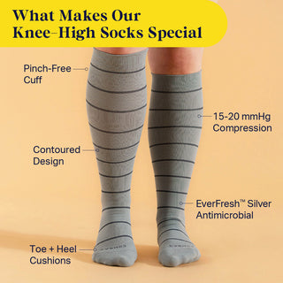 Knee-High Compression Socks – 3 Pack